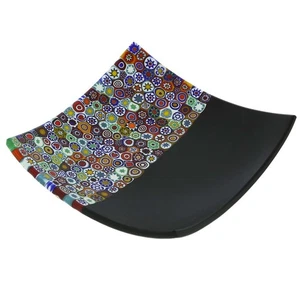 Placa cuadrada GlassOfVenice Murano Millefiori - multicolor negra - Imagen 1 de 8