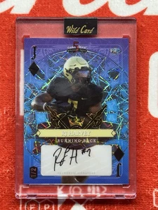 2024 Wild Card 5 Card Draw Stacked Deck RJ Harvey Rookie Auto 1/2 - Picture 1 of 2