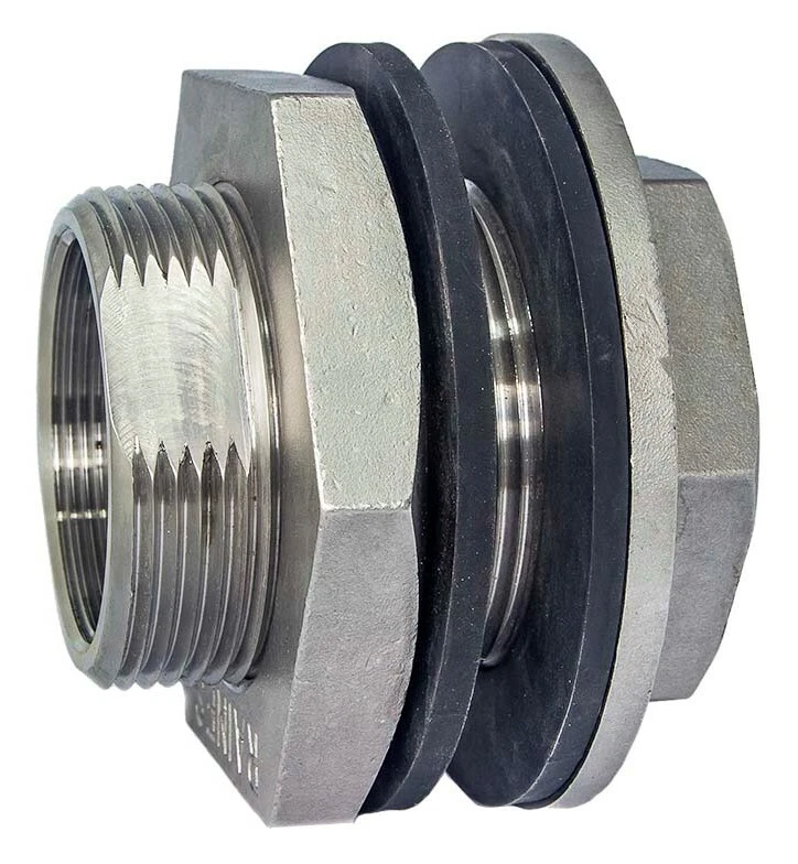 2" Stainless Steel Bulkhead Fitting | SS 316 Storage Tank Bulkhead Adapter FNPT - Image 1 of 1