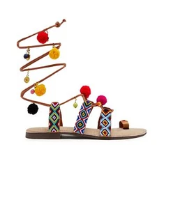 GIOSEPPO DYANI 75563 multicolor sandalo schiava donna pelle lacci infradito - Foto 1 di 1