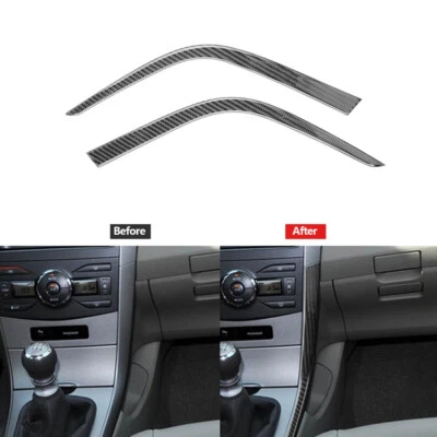 Carbon Fiber Gear Shift Side Strip Decor Cover Trim For Toyota Corolla 2007-2013 - image 1 of 4