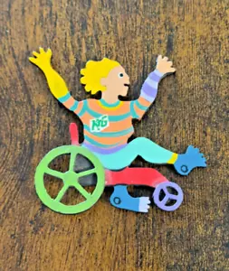 Artisan JOESAM Original Pin, signiert JOESAM Urban Ethnic Folk Art Rollstuhl - Bild 1 von 8