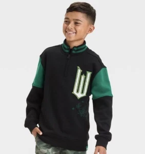 Brand New Boys Wicked Defy Gravity Bomber Jacket Green Black Xs XSmall Varsity - Picture 1 of 3