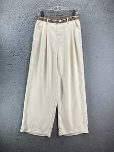 Cider High Waist Hose Plissee weites Bein Damen Größe M elfenbein beige Karriere - Bild 1 von 14