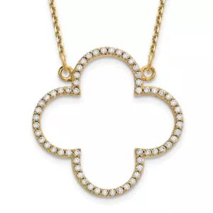 14k Yellow Gold Diamond Chain Necklace Men L-18" W- 25mm 2.69g Gift for Mother - Picture 1 of 6