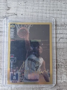 1994-95 Upper Deck Gold Foil Auto Chris Webber Golden State Warriors #4 - Picture 1 of 2