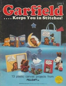 OOP!!! PLASTIC CANVAS GARFIELD ....KEEPS YOU IN STITCHES! 13 PROJECTS - Picture 1 of 2