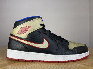 Las mejores ofertas en Jordan 1 Mid Negro Oro Rojo | eBay