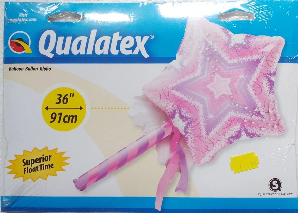 Qualatex Large Helium Foil Balloon 36" 91cm Star New Baby Rattle — 第 1/1 张图片