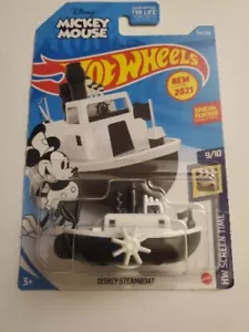 Hot Wheels 2021 Disney Steamboat Topolino nuovo/sigillato HW tempo schermo 9/10 - Foto 1 di 3