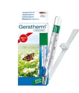 Geratherm Classic, glass thermometer, mercury-free with a whisk