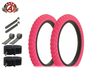 2 ALTA PERFORMANCE BICYCLE WIRE BEAD 16 x 2.125 PINK COMP III BMX TREAD 8PC SET. - Picture 1 of 1