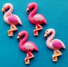 Flat-Backed Craft Embellishments FLAMINGOS Pink Bird Girl Card Making Crafting