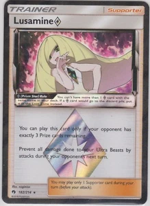 Tarjeta rara de Pokémon JCC SM Lost Thunder 182/214 Lusamine Prisma Star - Imagen 1 de 1