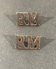WW2 British Royal Marines Commando Corps Officer's Shoulder Badges