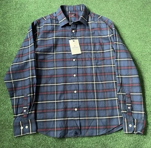 Men’s UNTUCKit Andes Long Sleeve Plaid Shirt Casual Blue Size XL Slim Fit - Picture 1 of 7
