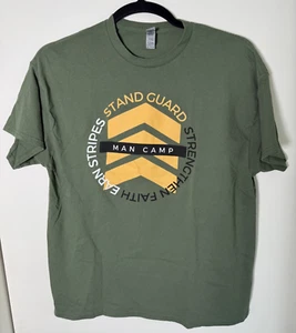 Camiseta Man Camp Christian Messaging Para Hombre Verde Oliva Talla XL - Imagen 1 de 5