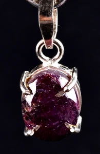 star ruby heart healer divine love boost energy  healing silver pendant #7228 - Picture 1 of 3