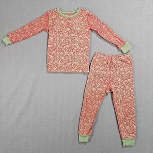 PACT 4T Pyjama Bio-Baumwolle Pjs Pinecone Forrest Rose Rosa und Salbei - Bild 1 von 10