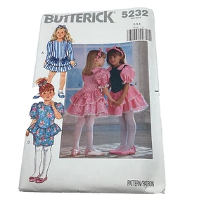 Butterick 5232 Sewing Pattern Toddler Girls Dress Headband Size 2-3-4 UNCUT - Picture 1 of 7