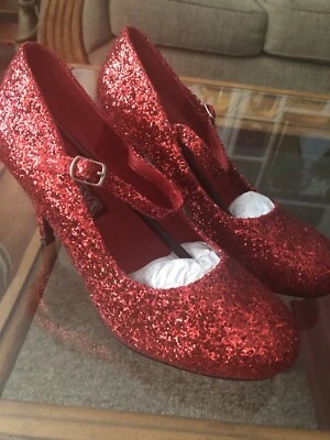 Funtasma Red Glitter Womens Shoes High Heels Pumps Glinda-50G Size 9M BRAND NEW - Image 1 of 4