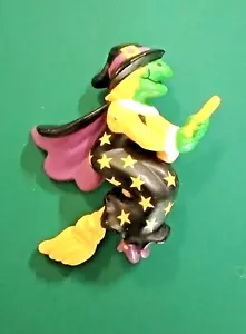 Broche de bruja de Halloween vintage con sello (108 - 1770) - Imagen 1 de 6