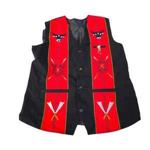 Vintage Embroidered Boho Tribal Vest L Hippie Ethnic Aztec Festival Waistcoat To - Bild 1 von 12