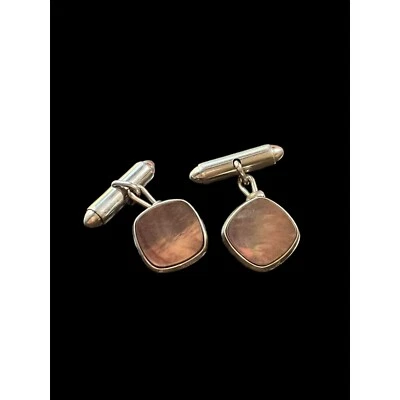 Gemelos de abulón tallados estilo colgante vintage genuinos Kreisler calidad EE. UU. Foto 1 de 4