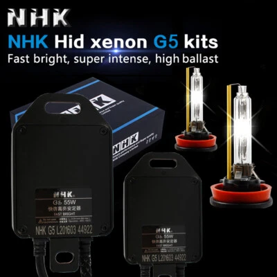 NHK HID Xenon Bulbs Ballasts 5500K 55W Headlight Conversion Kit H11 H4 9006 9005 - Image 1 of 4