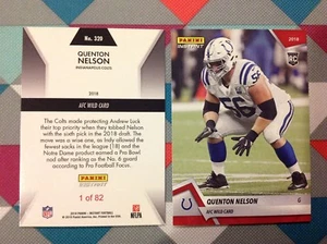 Quenton Nelson RC #320 Colts only 82 made 2018 Panini Instant AFC WILD CARD - Picture 1 of 1