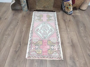 Turkish Rug, Vintage Rug, Bedroom Rug, Wool Rug, Entryway Rug, Small Area Rug - Foto 1 di 10