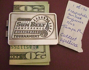 "2003 AEROPOSTALE SUN BELT CONFERENCE MONEY CLIP" 1 OF 190 PCS MADE IN USA! - Picture 1 of 6