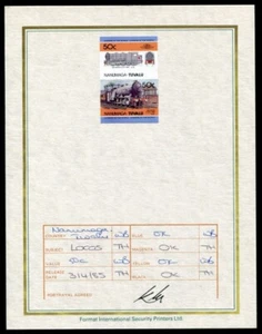 TUVALU RAILWAYS U.K. PROGRESSIVE PROOF 1985 - Picture 1 of 2