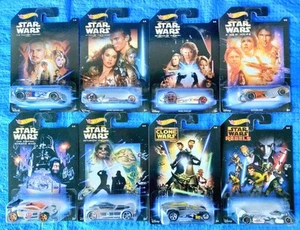 Hot Wheels 2014 Star Wars Walmart Exclusive Complete Set Of 8 NIP - Picture 1 of 18