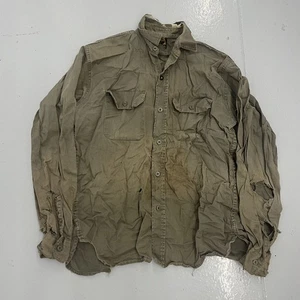 Vintage 60s Washington Dee Cee Green Workwear Cotton Shirt 1960s True Vintage - Picture 1 of 6