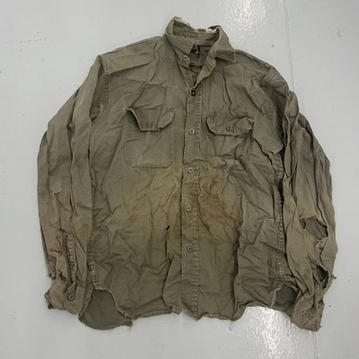 Vintage 60s Washington Dee Cee Green Workwear Cotton Shirt 1960s True Vintage - Image 1 of 4