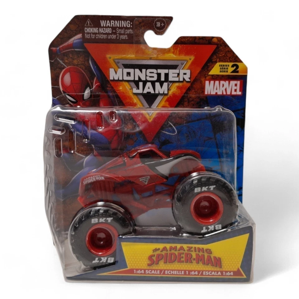 Monster Jam Marvel The Amazing Spider-Man 1:64 Diecast Truck [DAMAGED BOX] - Image 1 of 4