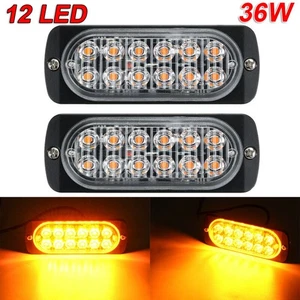 Useful Bright lights SUV Set Strobe Truck 12 LED 36W Amber Auto Bar Bulb - Picture 1 of 12