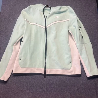 Chaqueta para mujer Nike talla L verde menta manga larga ropa deportiva cremallera completa con capucha Foto 1 de 4