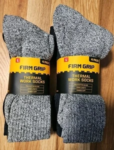 *2 PAQUETES DE 4* Calcetines de trabajo grandes de poli/algodón de agarre firme para hombre = 8 pares en total - Imagen 1 de 4