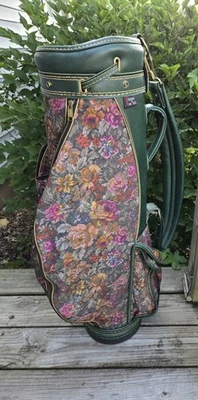 Bolsa de golf tapiz sofá floral francés HOGAN edición limitada rara vintage EE. UU.  Foto 1 de 4