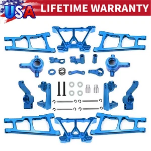 Ricambi di aggiornamento in alluminio full metal per 1/10 TRAXXAS SLASH 4x4 RC camion auto blu - Foto 1 di 12