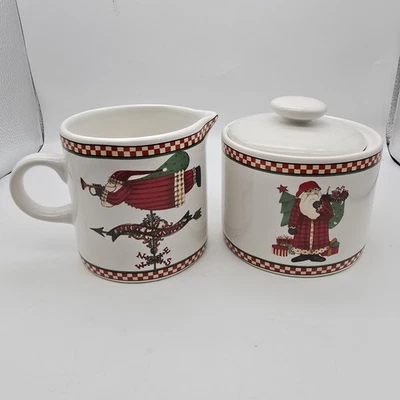 Sakura Debbie Mumm MAGIC OF SANTA Juego de Crema y Azúcarero Vacaciones de Navidad Foto 1 de 4