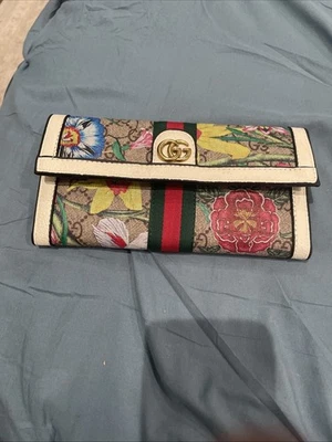 Cartera larga floral Gucci Ophidia Foto 1 de 3