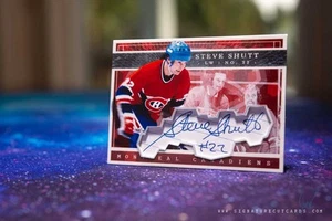 Steve Shutt Montreal Canadiens Expansion Era Signature Cut Card - Autographed - Picture 1 of 2