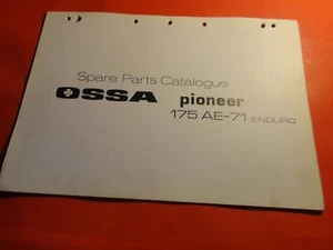 OEM FACTORY SPARE PARTS CATALOG MANUAL OSSA 1971 PIONEER ENDURO 175 AE - Picture 1 of 2