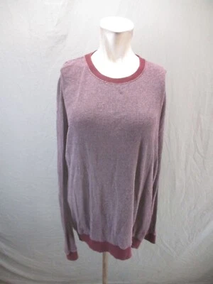 VANS Size L Mens Burgundy 100% Cotton Crew Neck Stretch Breathable Sweater 422 - Image 1 of 4
