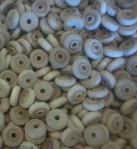 Menge 96 ~ 1 Zoll Holz Spielzeug Räder mit Holz Achse Heringe - Bild 1 von 3