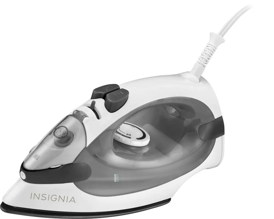 NEW Insignia NS-IR10BK6 10" Steam Iron nonstick anti-drip auto-shutoff