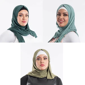 Premium Women's Jersey Hijab / Shawl - Soft & Comfortable - 3PC Bundle - Picture 1 of 36